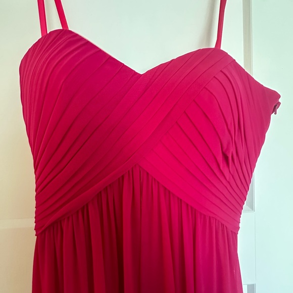Fuchsia Strapless Full Length Formal Prom Dress Size 2 - Picture 4 of 4